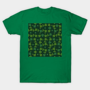 Dark Green Clover Checkers T-Shirt